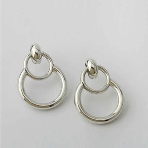Silver Double Loop Earrings